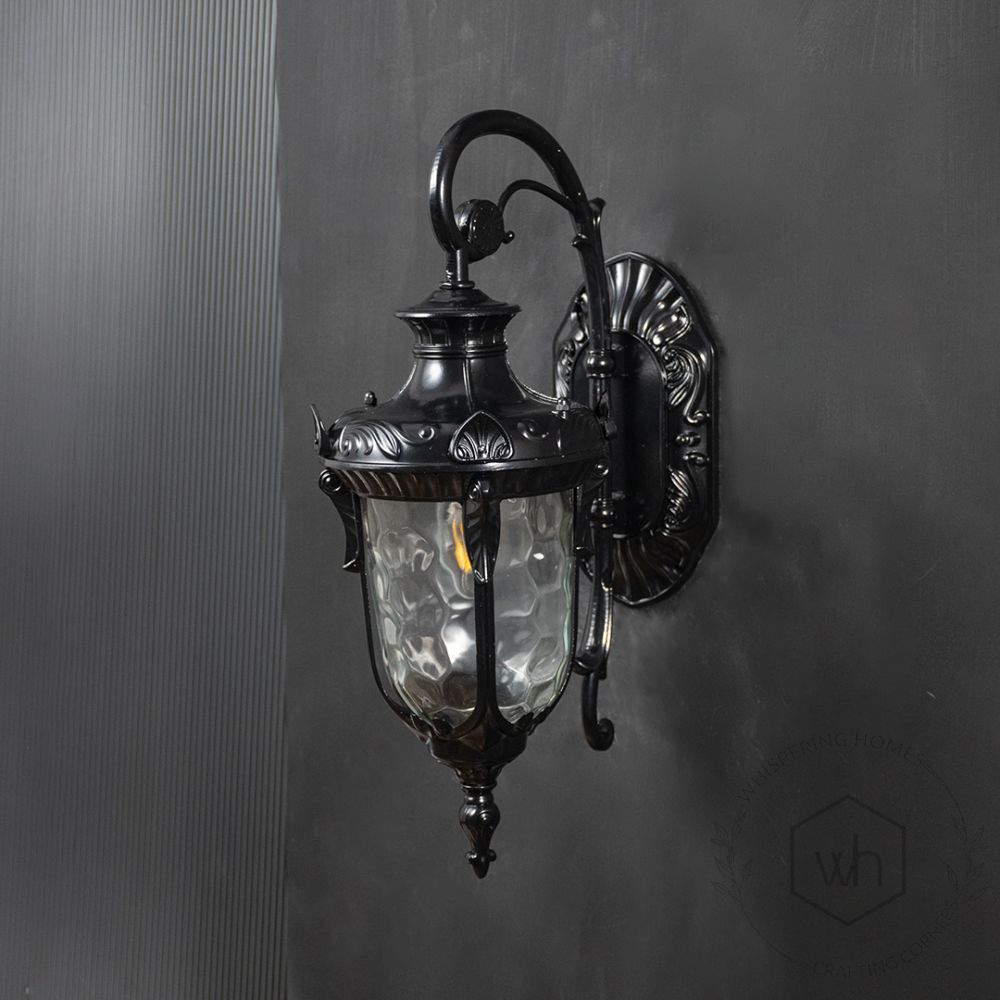 Visage Outdoor Wall Light - Black Light Off Black Background