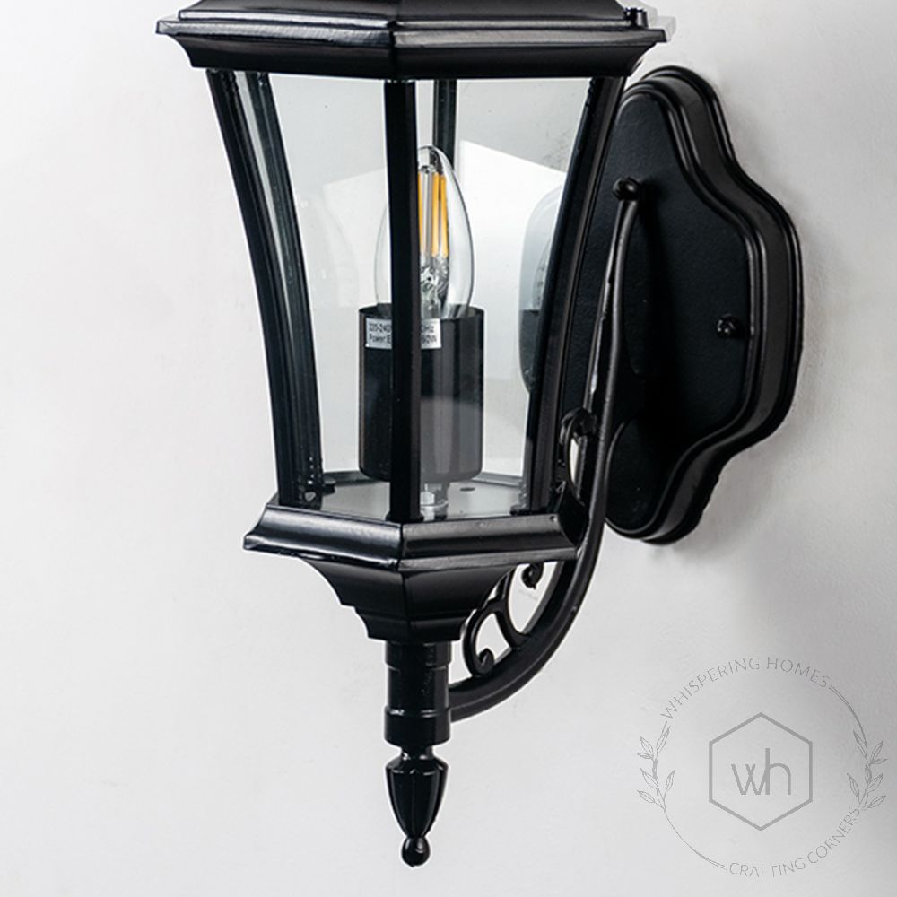 Artful Outdoor Wall Light - Black Closeup