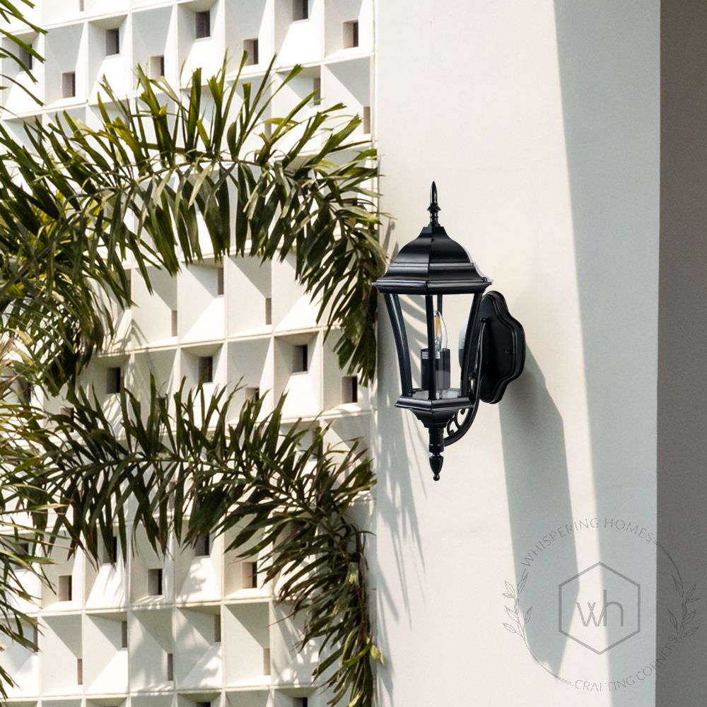 Artful Outdoor Wall Light - Black Lifestyle