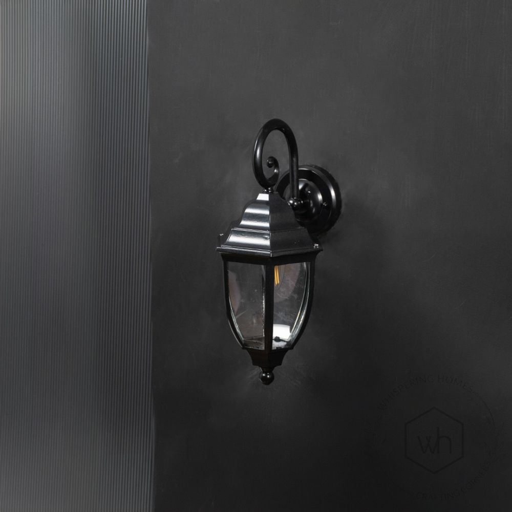 Chasm Outdoor Wall Light - Black Light Off Black Background