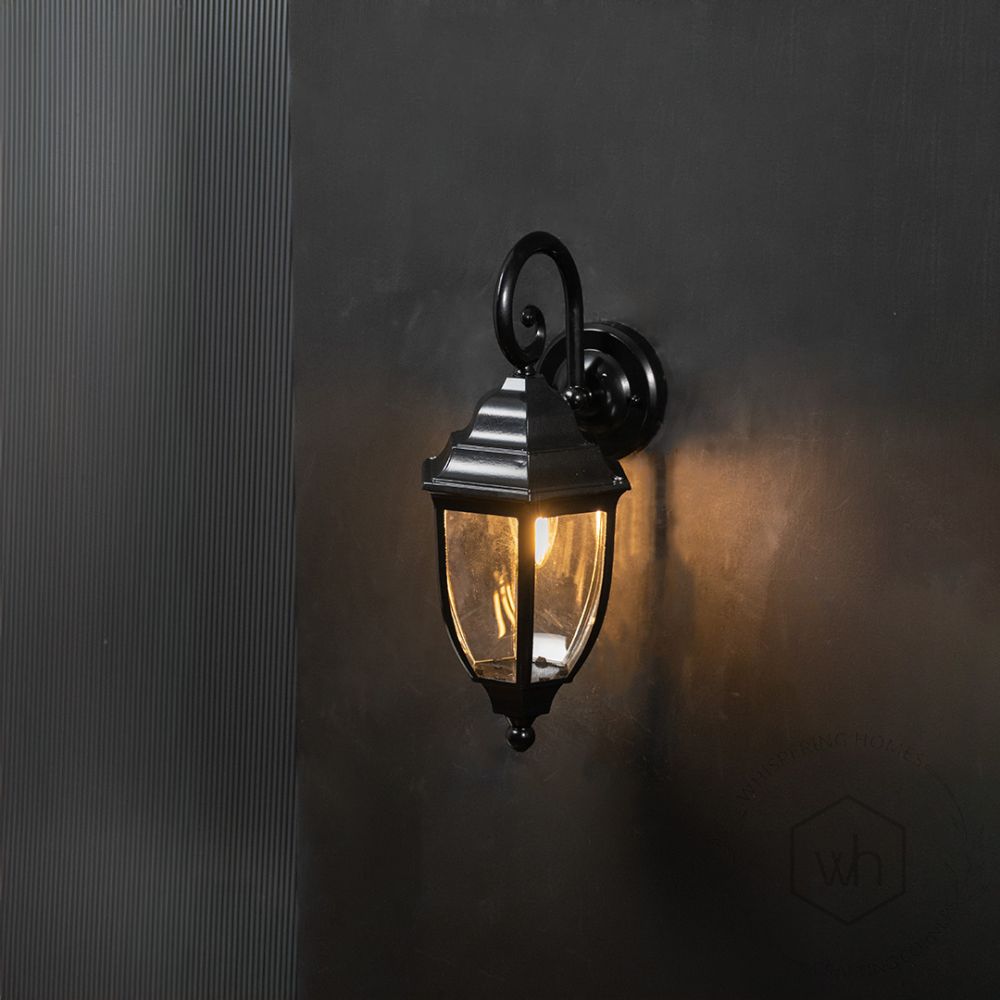 Chasm Outdoor Wall Light - Black Light On Black Background