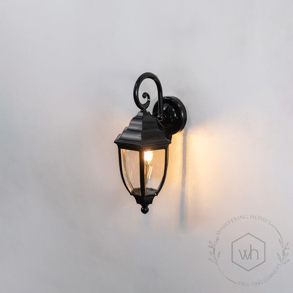 Chasm Outdoor Wall Light - Black Light On White Background