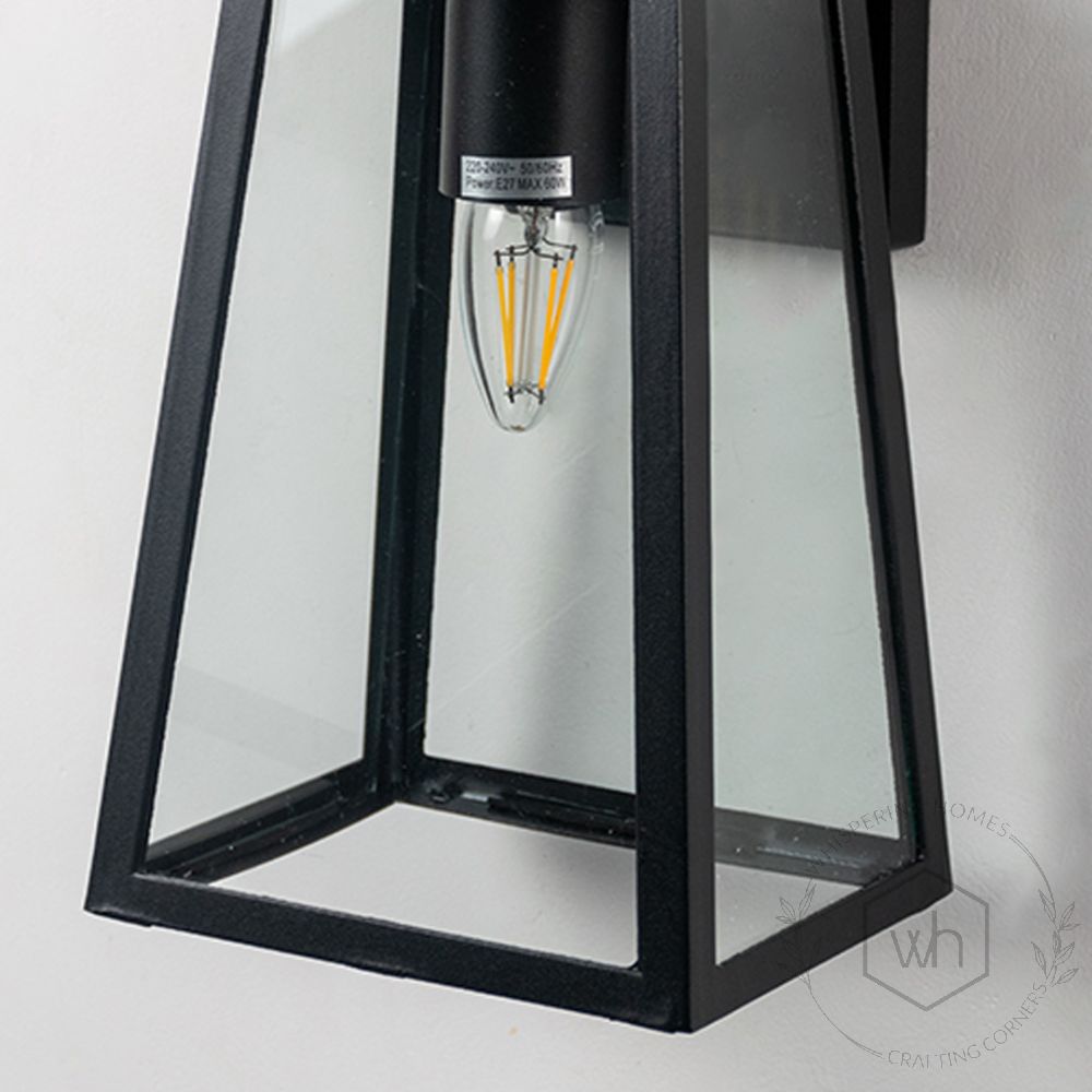 Onset Outdoor Wall Light - Black Closeup