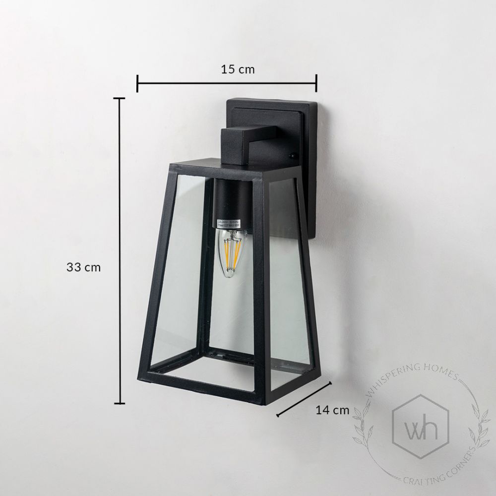 Onset Outdoor Wall Light - Black Dimensions