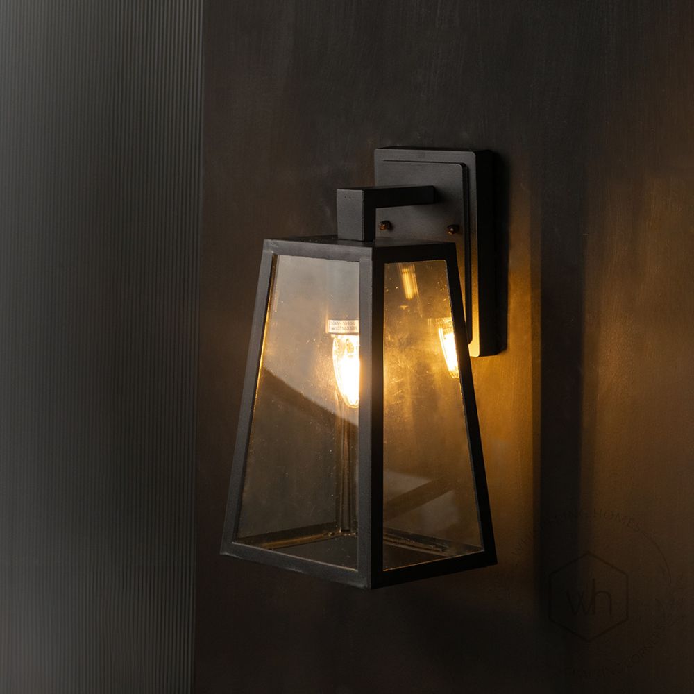 Onset Outdoor Wall Light - Black Light On Black Background