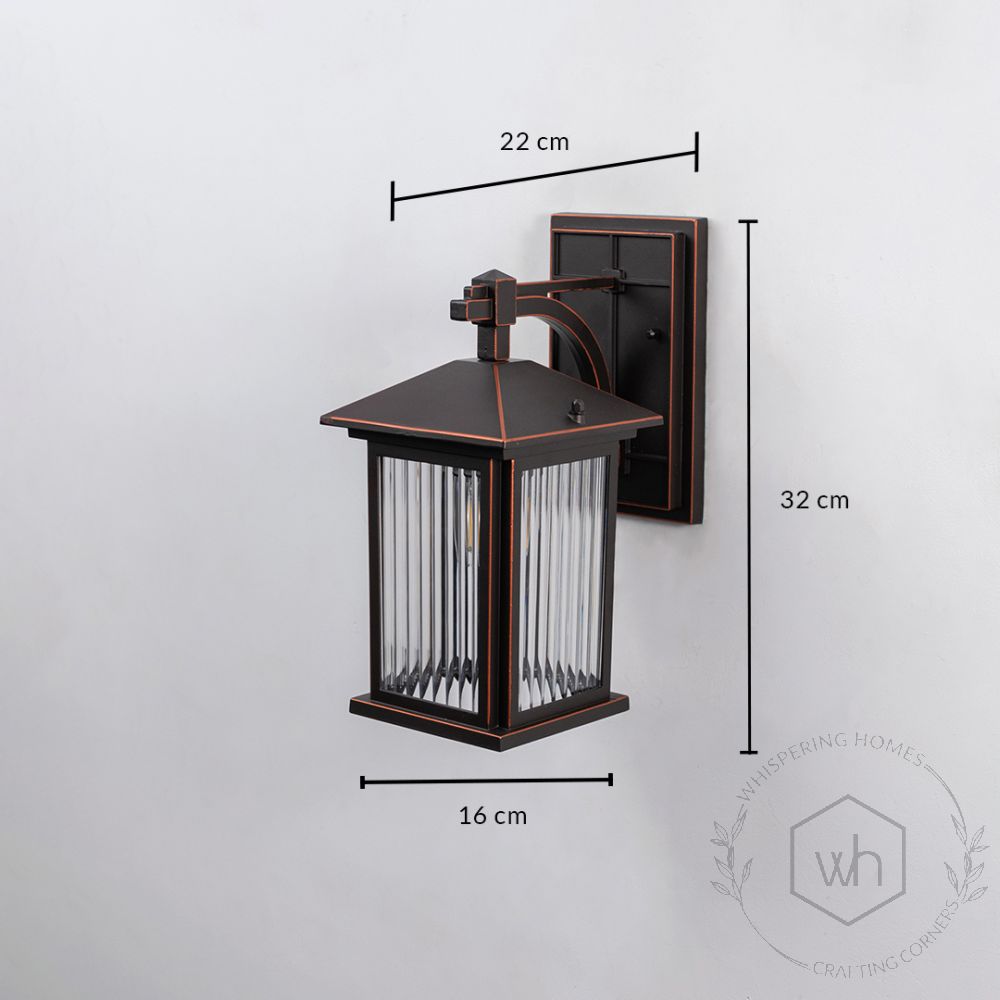 Refute Outdoor Wall Light - Red Dimensions