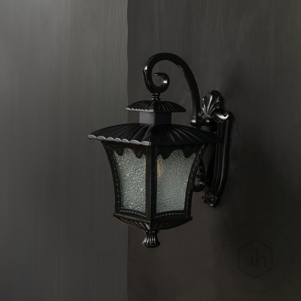 Vintage Outdoor Wall Light - Black Light Off Black Background