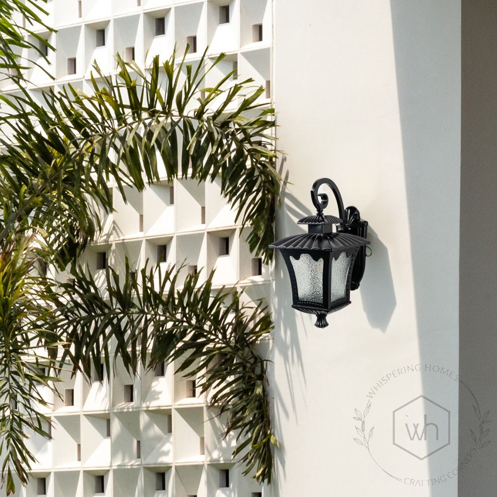 Vintage Outdoor Wall Light - Black Lifestyle