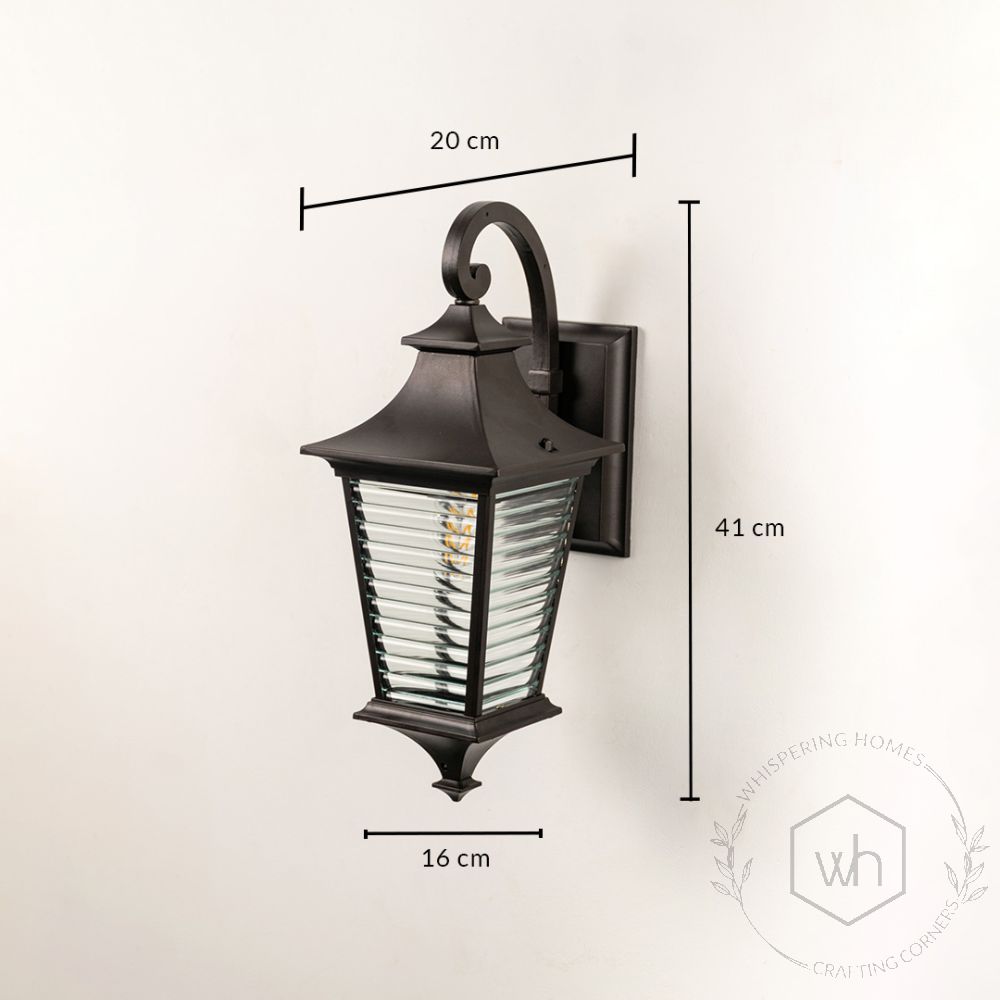 Bungalow Outdoor Wall Light - Dark Brown Dimensions