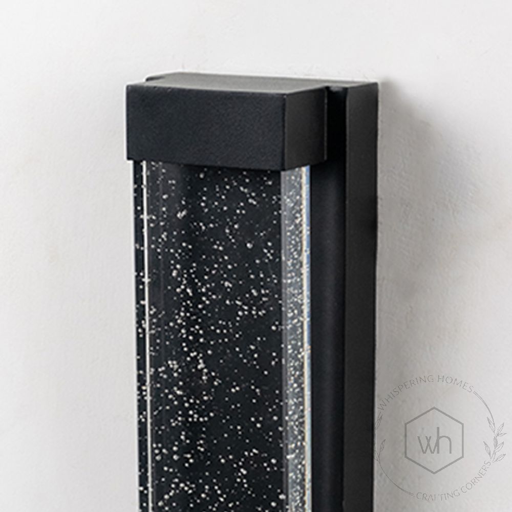 Corridor Outdoor Wall Light - Black Closeup