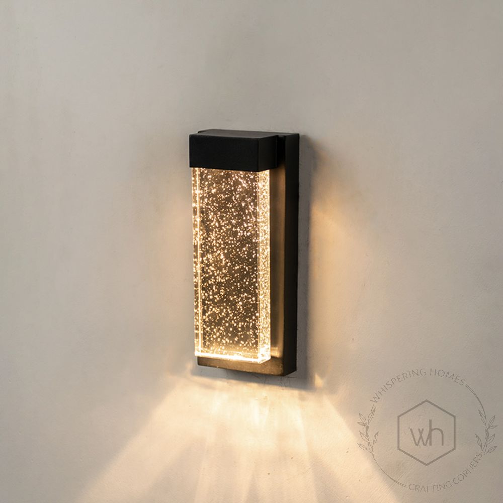 Corridor Outdoor Wall Light - Black Light On White Background