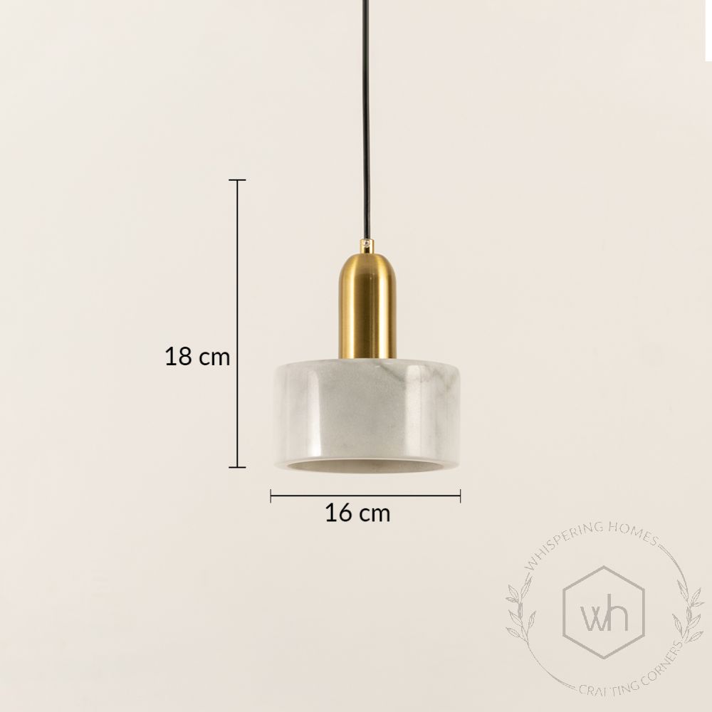 Marble Pendant Light White Dimensions