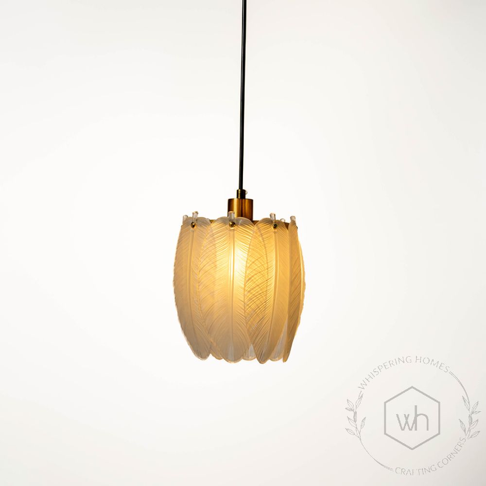Feather Light Fixture Hanging Lamp