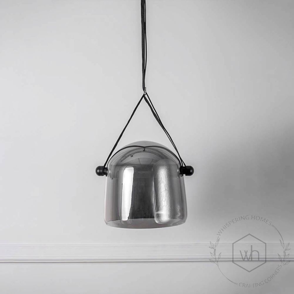 Mona Pendant Light - Smoky Light Off White Background