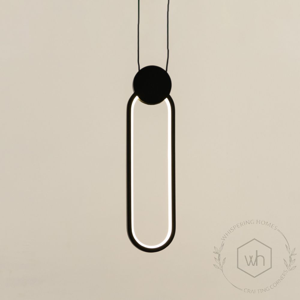 Minimalistic Pendant Light Long Light On White Background