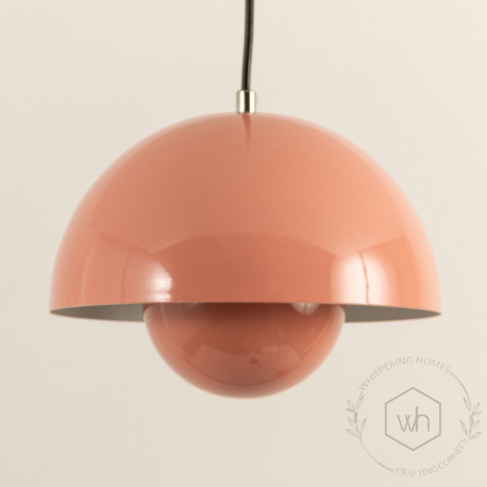 Flowerpot Pendant Light Pink Closeup