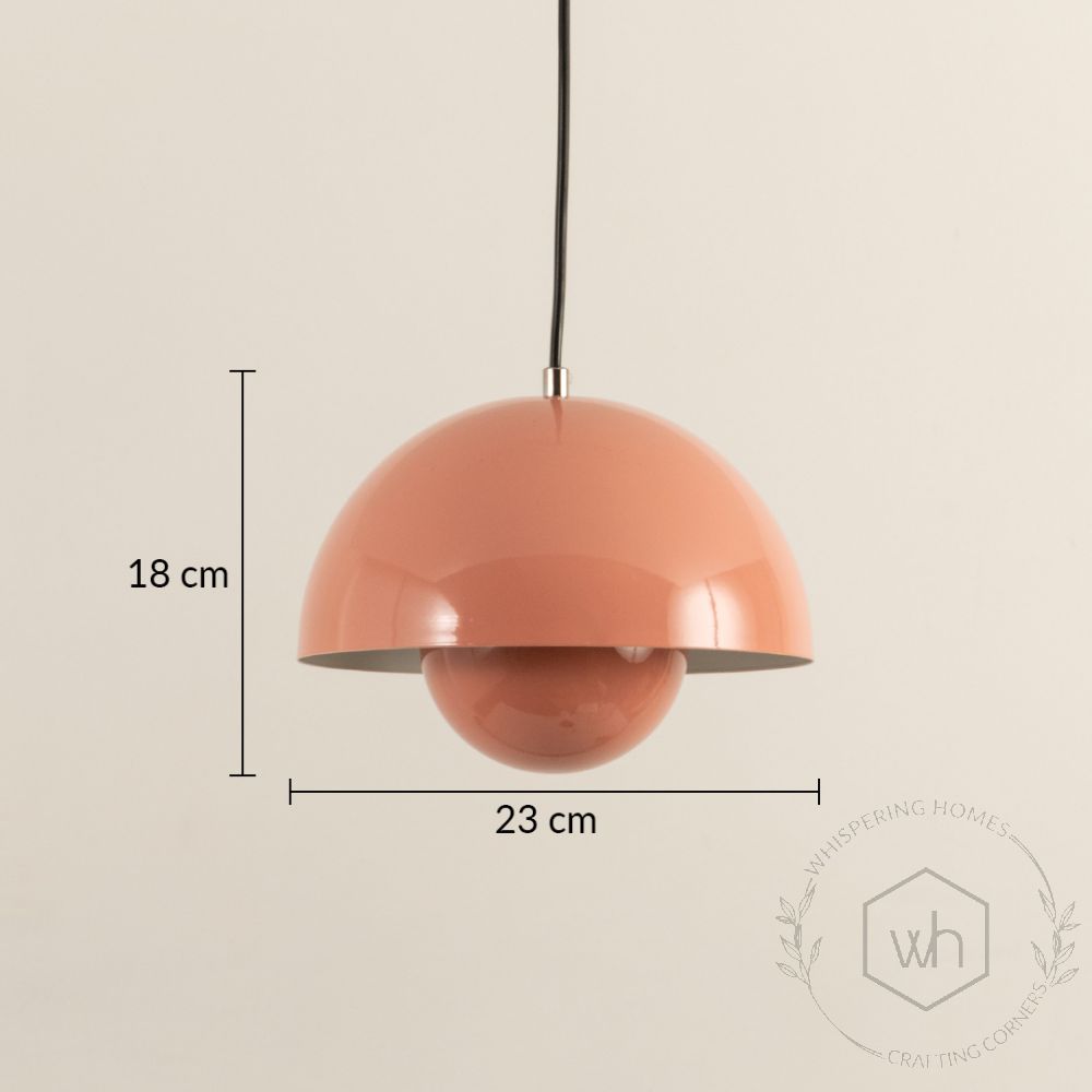 Flowerpot Pendant Light Pink Dimensions