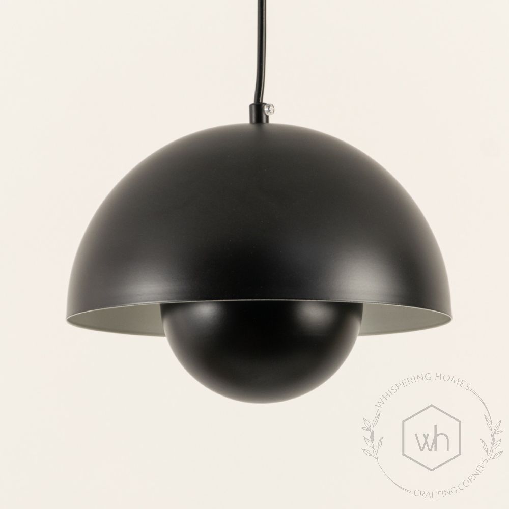 Flowerpot Pendant Light Black Closeup