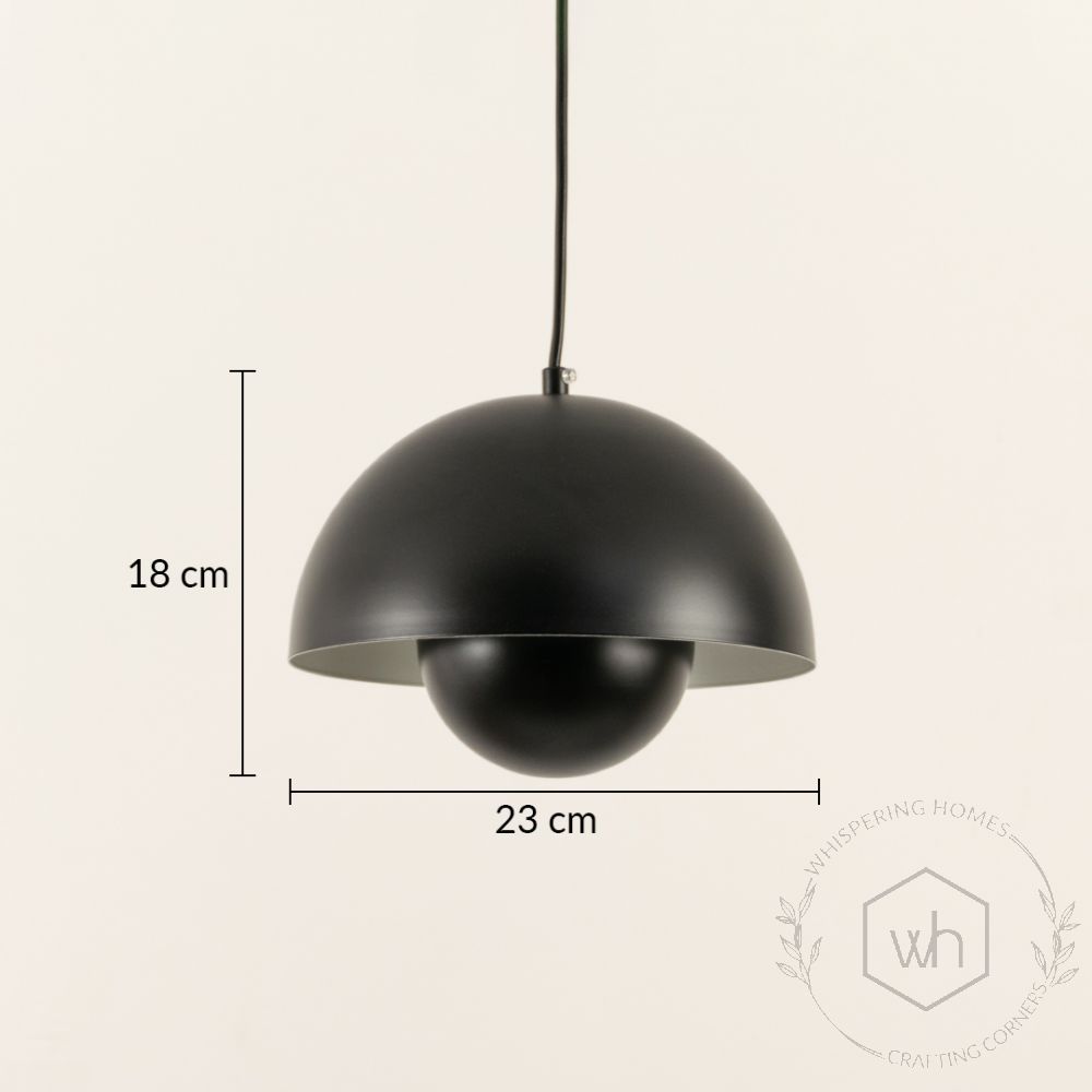 Flowerpot Pendant Light Black Dimensions