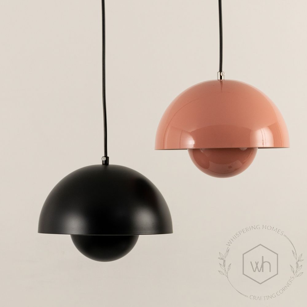 Flowerpot Pendant Light Black Grouped 2