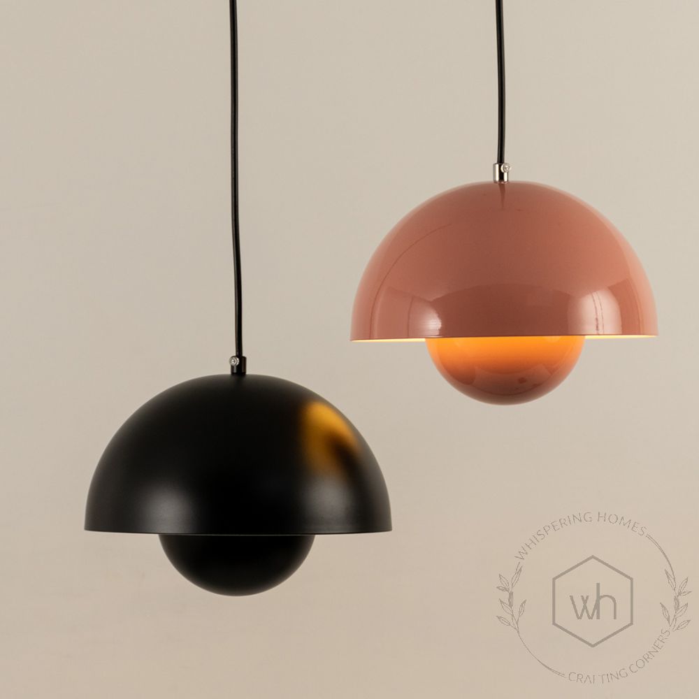 Flowerpot Pendant Light Black Grouped