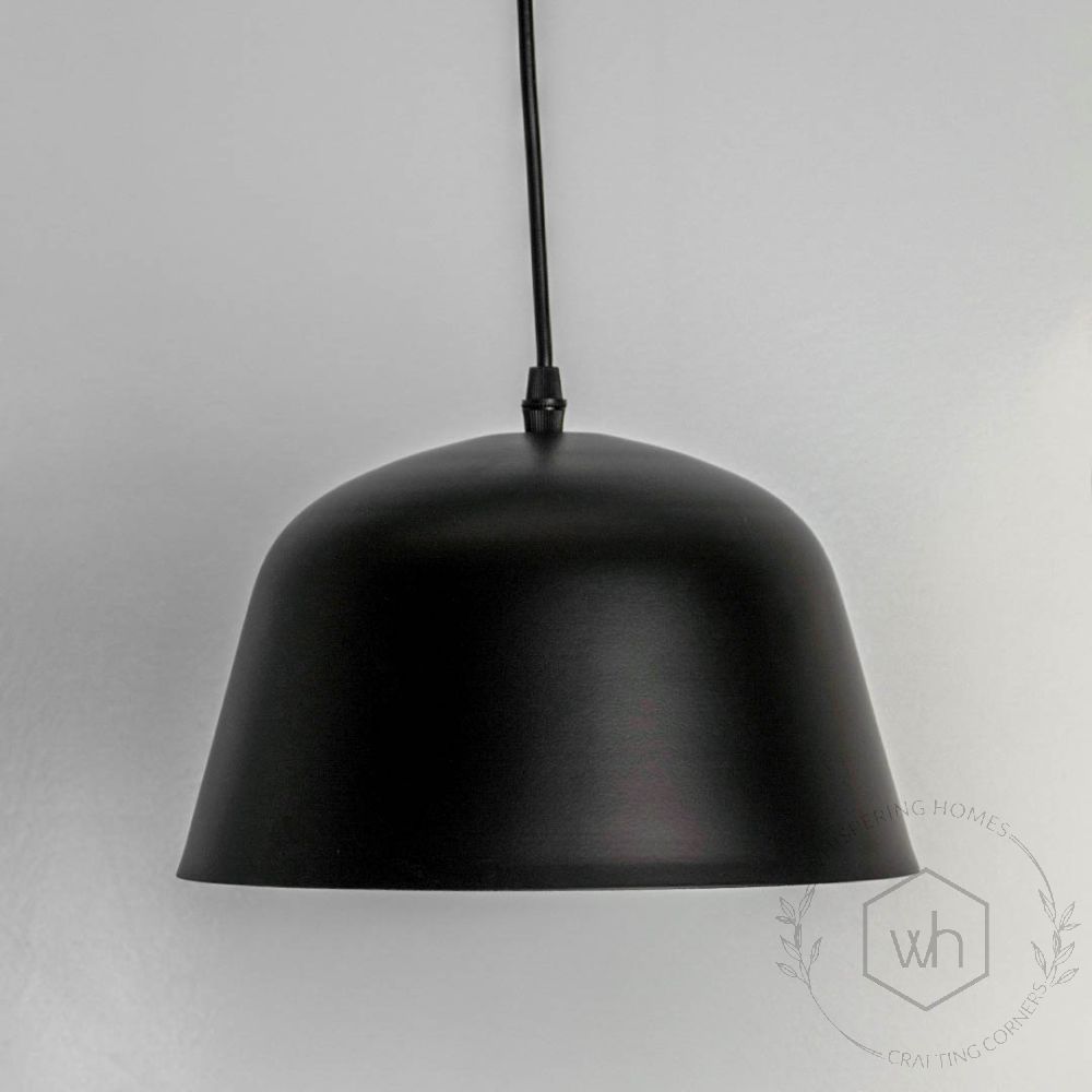 Ambit Muuto Pendant Lamp - Black Light Off White Background