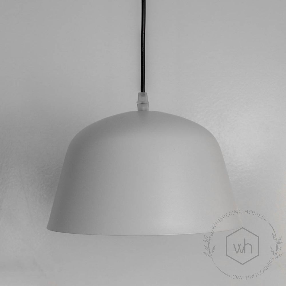 Ambit Muuto Pendant Lamp - White Light Off White Background