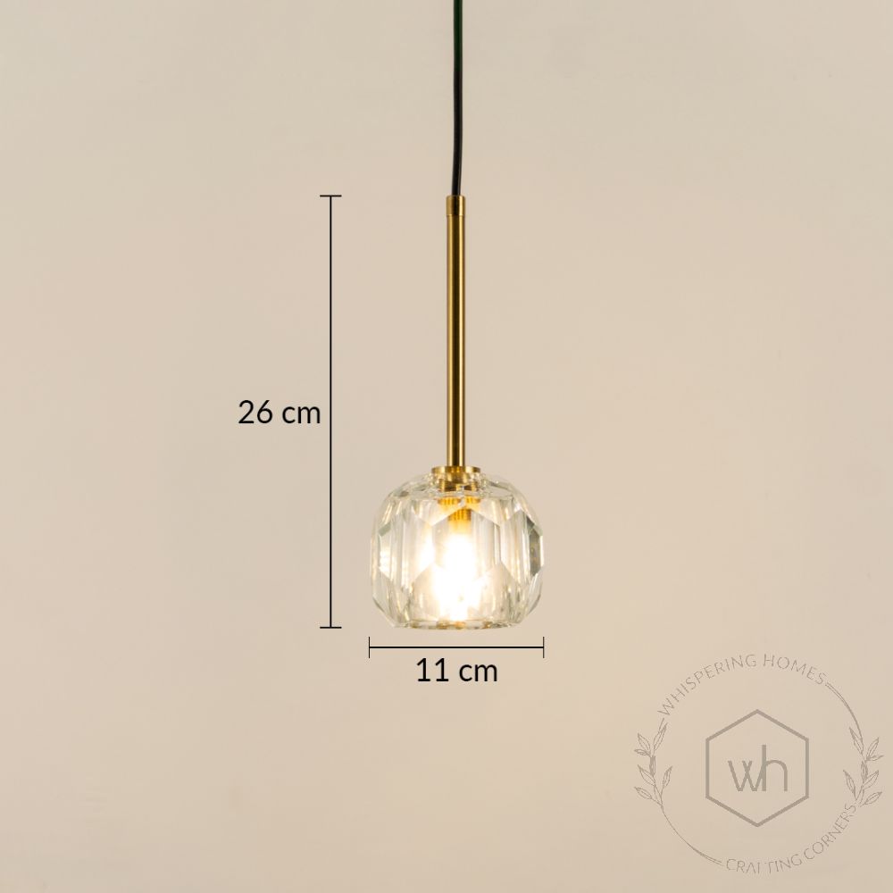 Tercic Glass Hanging Light Dimensions