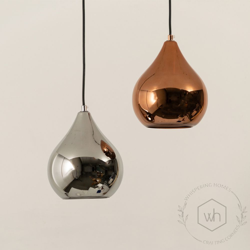 Droplet Single Pendant Light Rose Gold Grouped 1