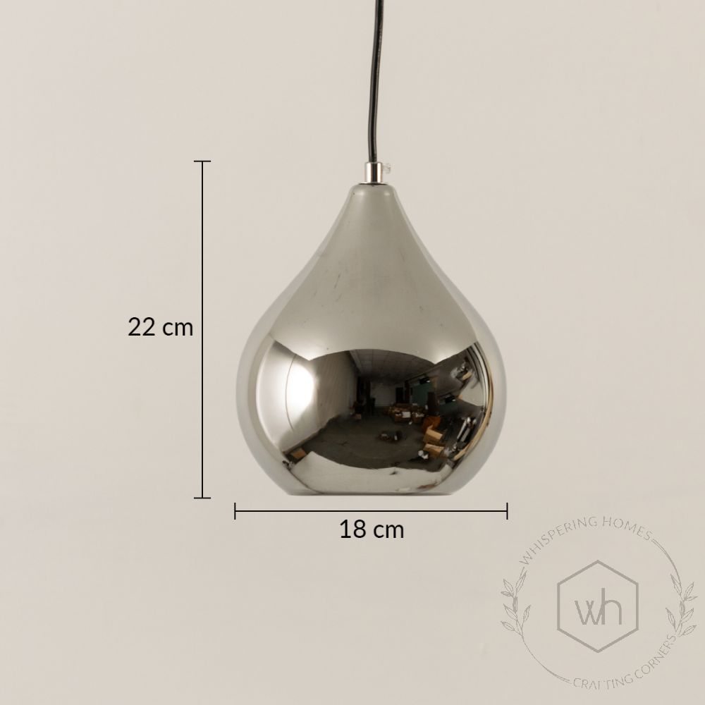 Droplet Single Pendant Light Chrome Dimensions