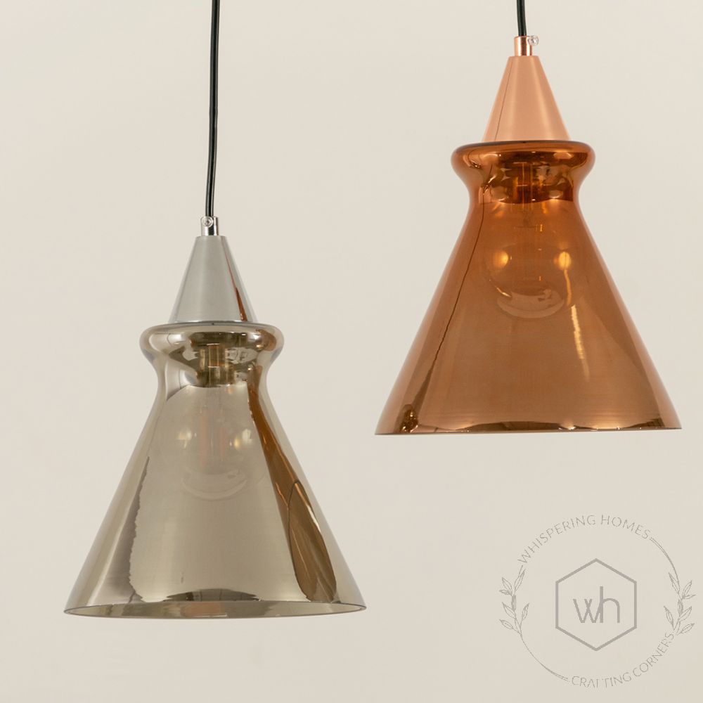 Smithfield Metal Pendant Light Rose Gold Grouped 1