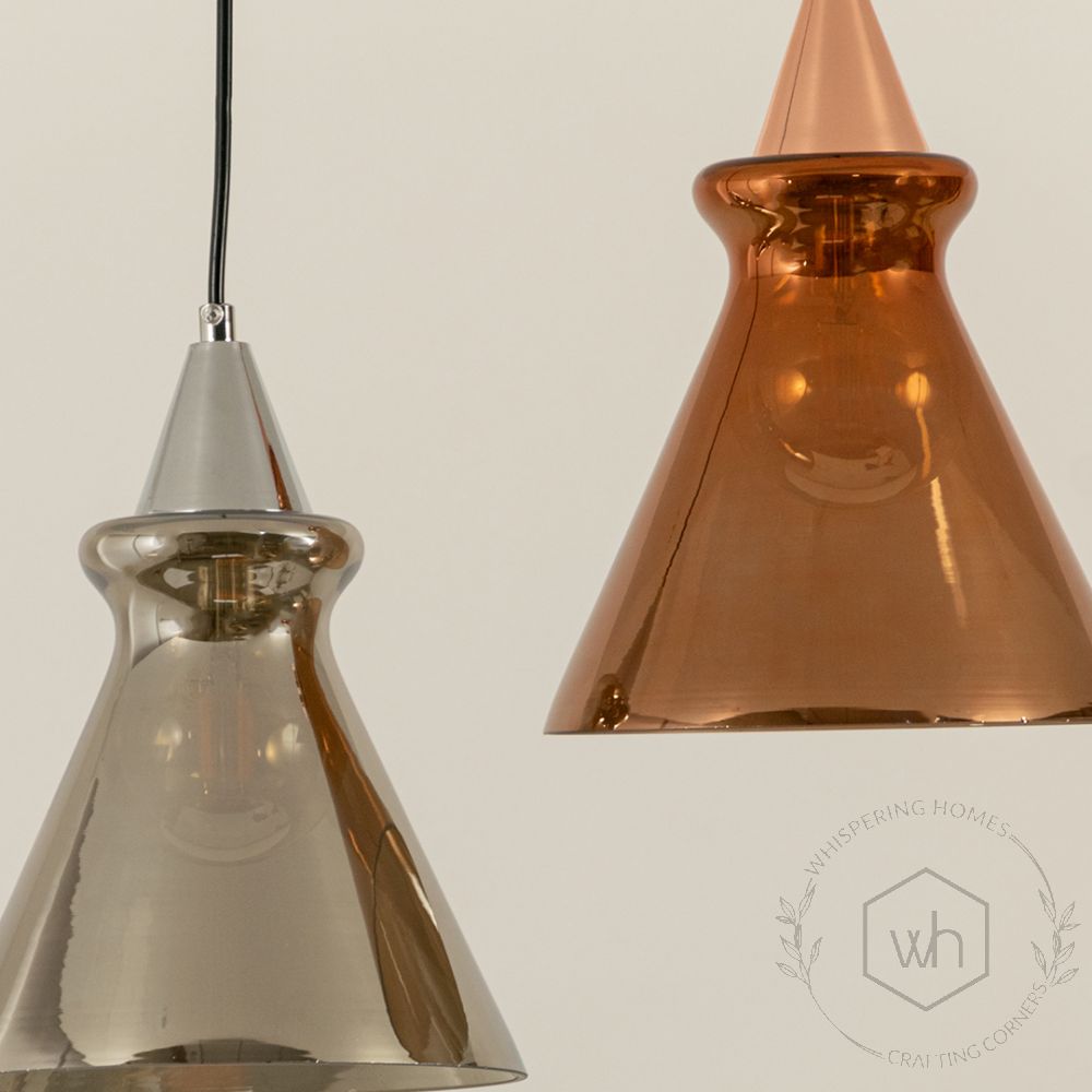 Smithfield Metal Pendant Light Rose Gold Grouped 2