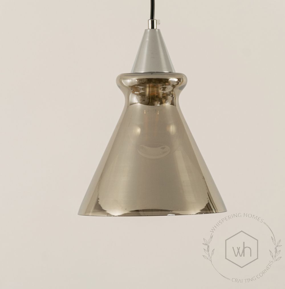 Smithfield Metal Pendant Light Chrome Closeup