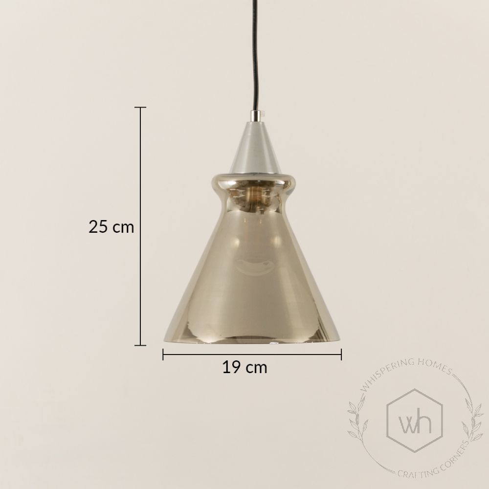 Smithfield Metal Pendant Light Chrome Dimensions