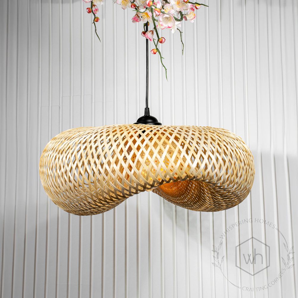 Straw Hat Bamboo Handcrafted Lamp