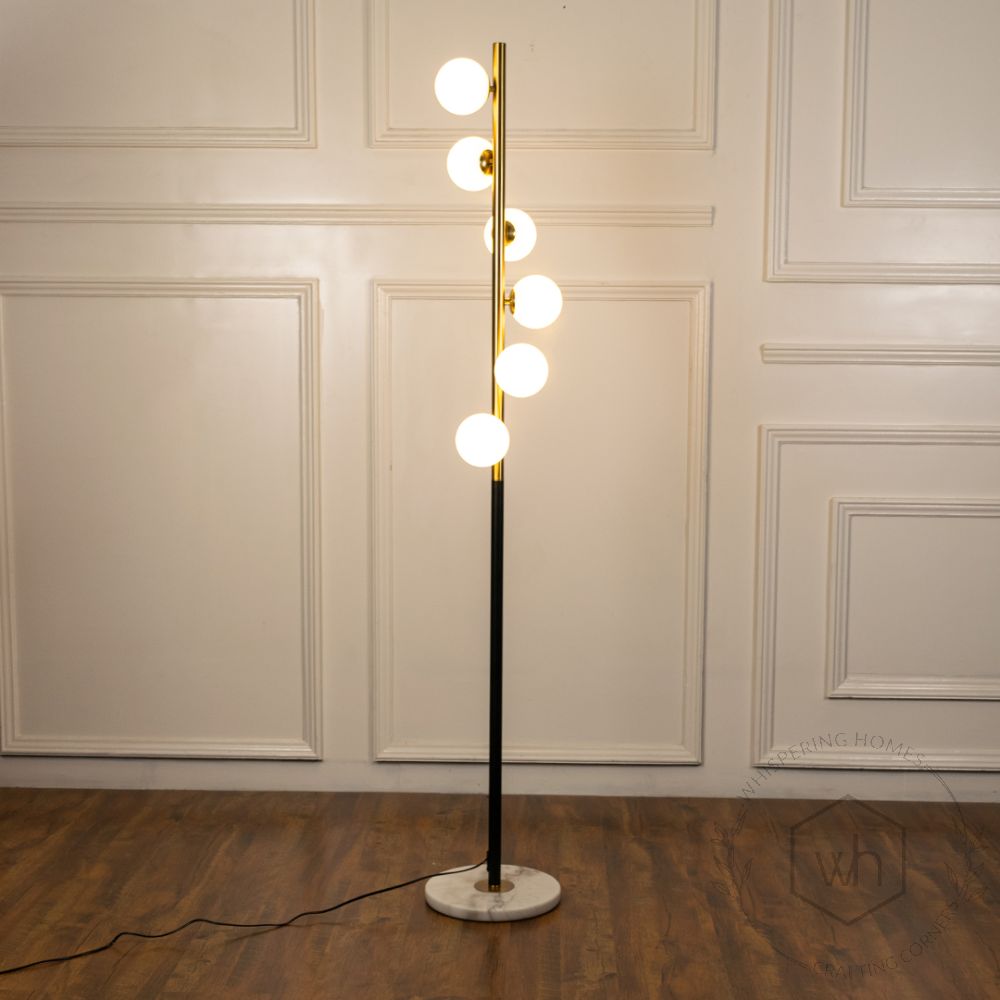 Kingsley Floor Lamp for Living Room Light On White Background