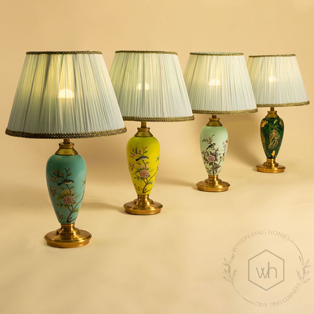 Flora Magic Ceramic Table Lamp - Yellow Grouped