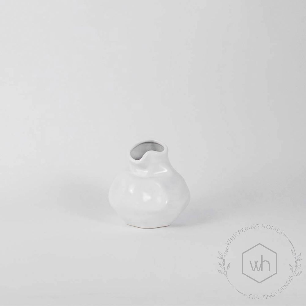 Mari Ceramic Flower Vase White