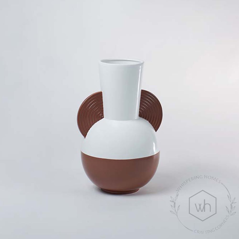 Troy Brown Ceramic Flower Vase Small