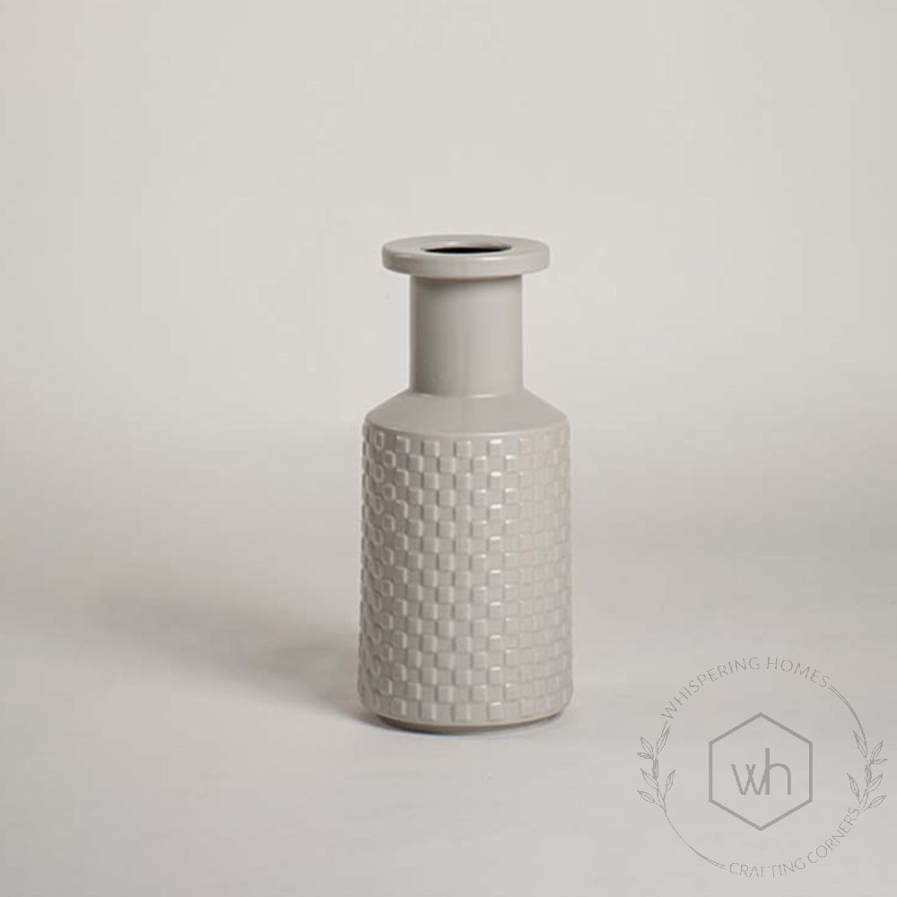 Rigo Ceramic Flower Vase Grey
