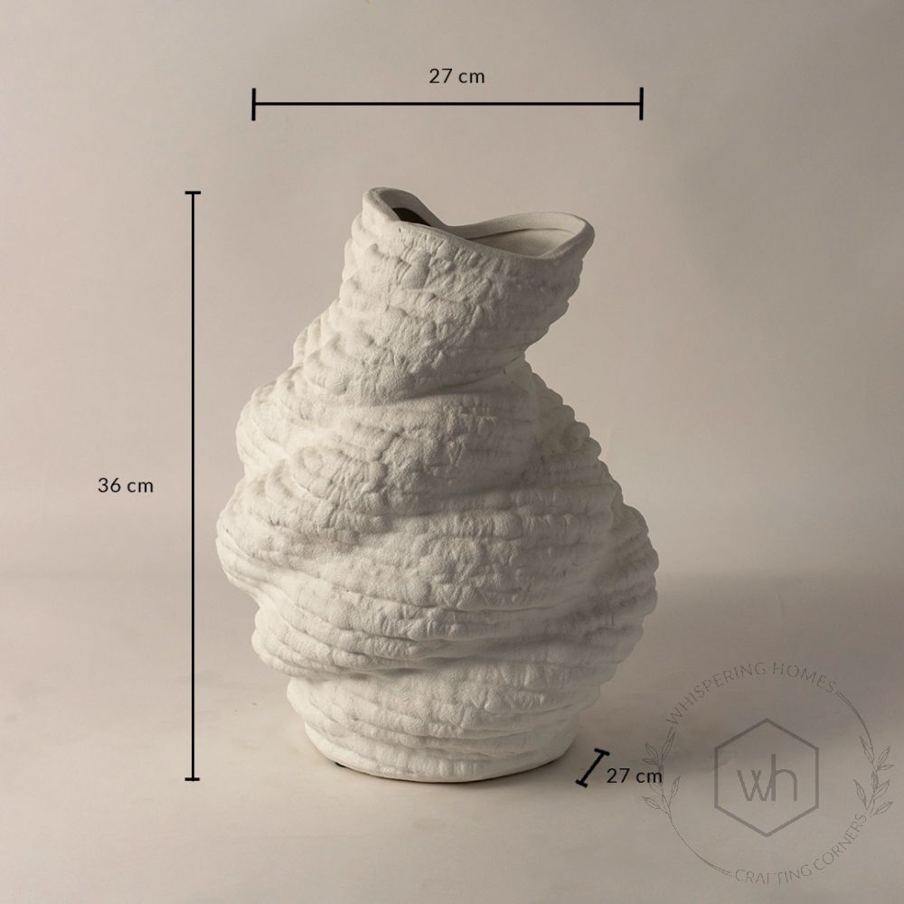 White Ceramic Vase & Pot Dimensions