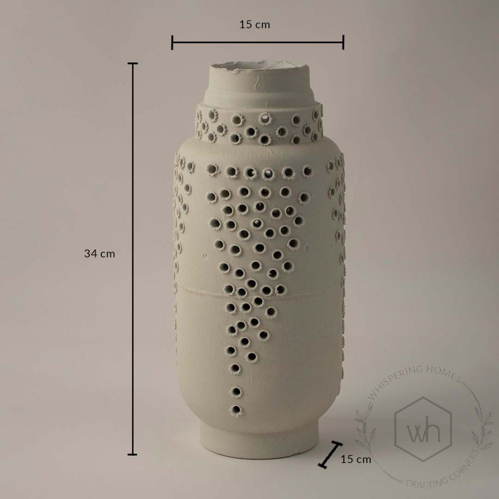 Ceramic Vase with Cutout Pattern Dimensions