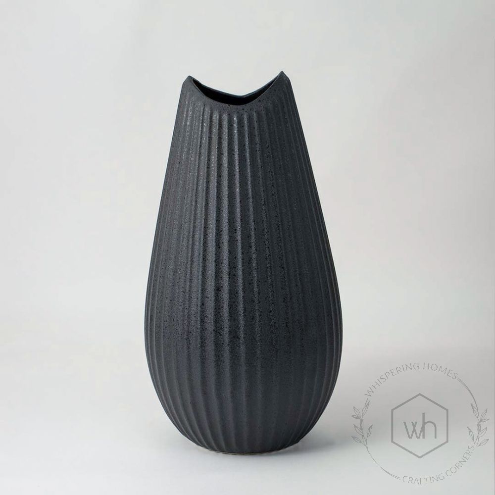 Jade Ceramic Black European Vase White Background