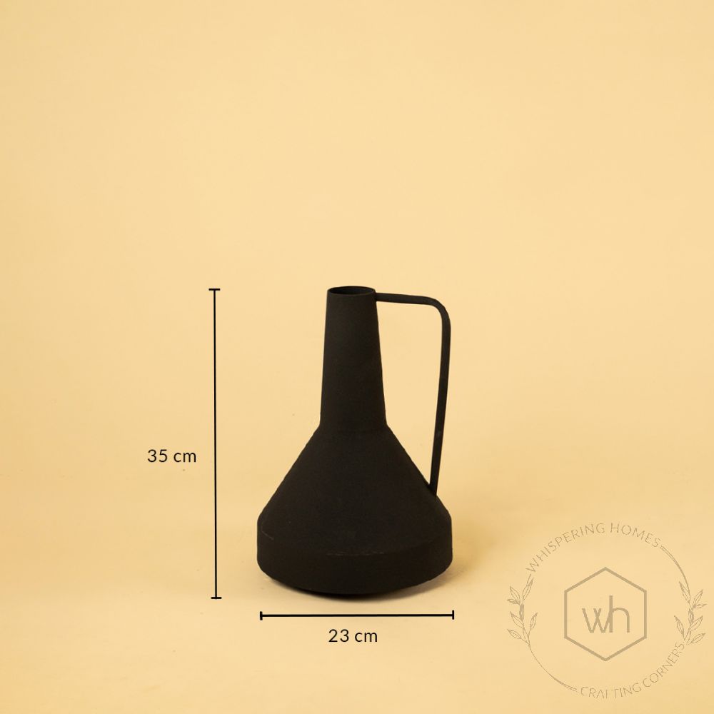 Funnel Vase - Black Dimensions