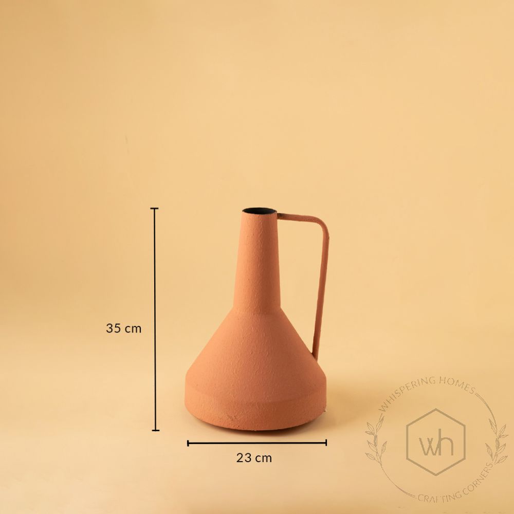 Funnel Vase - Peach Dimensions