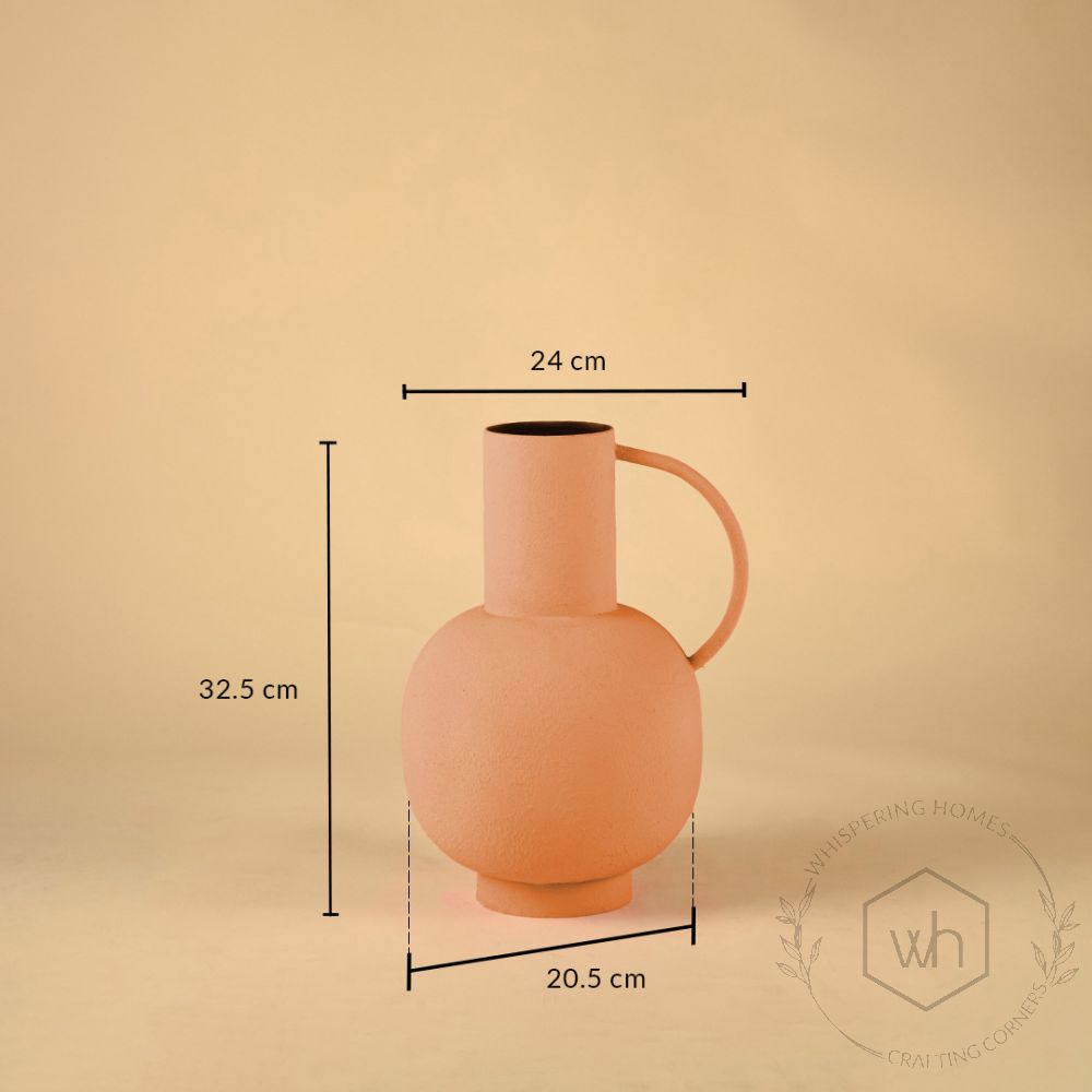 Kuzah Vase - Peach Dimensions