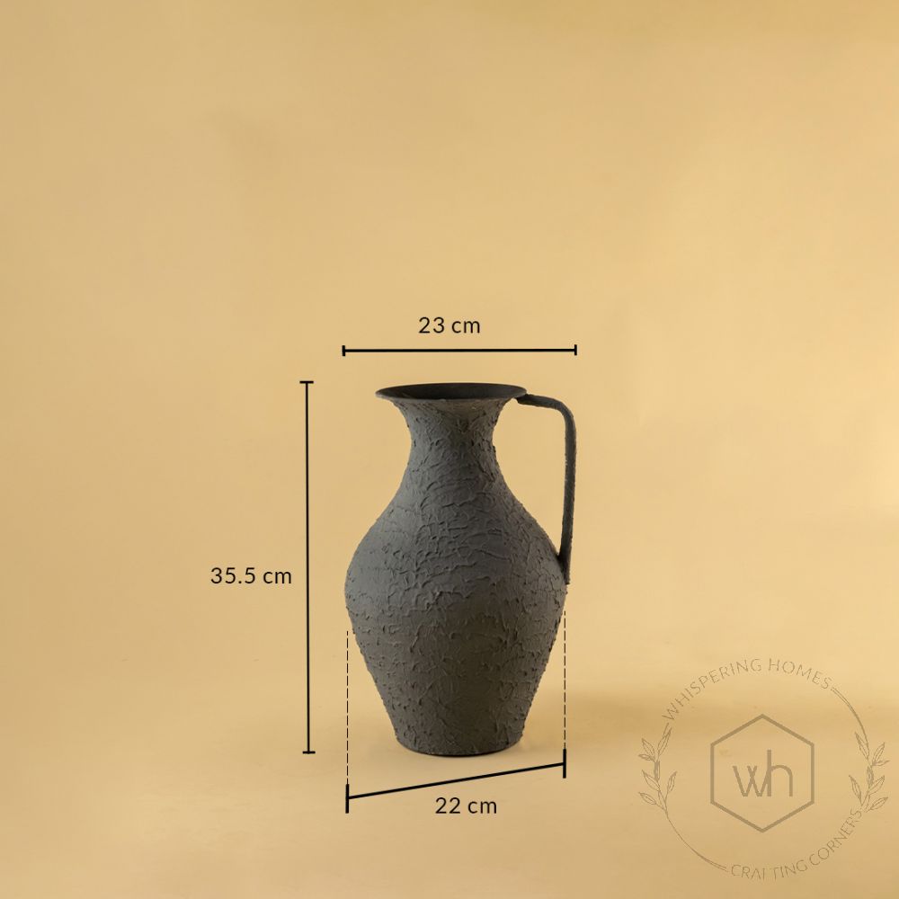 Suraahi Vase - Dark Grey Dimensions