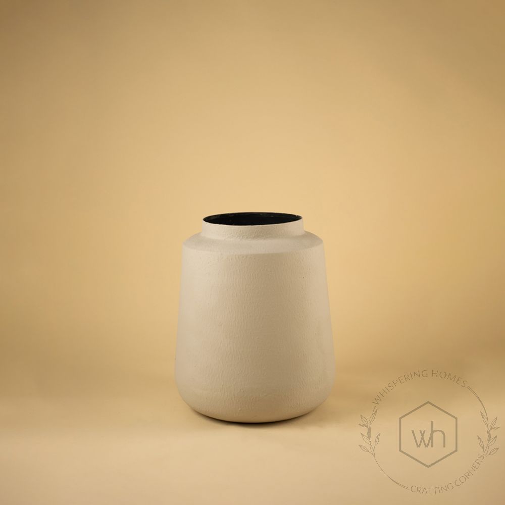 Cove Vase - Grey White Background