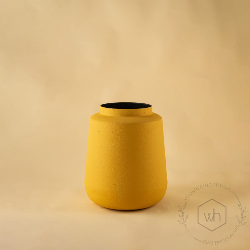 Cove Vase - Yellow White Background