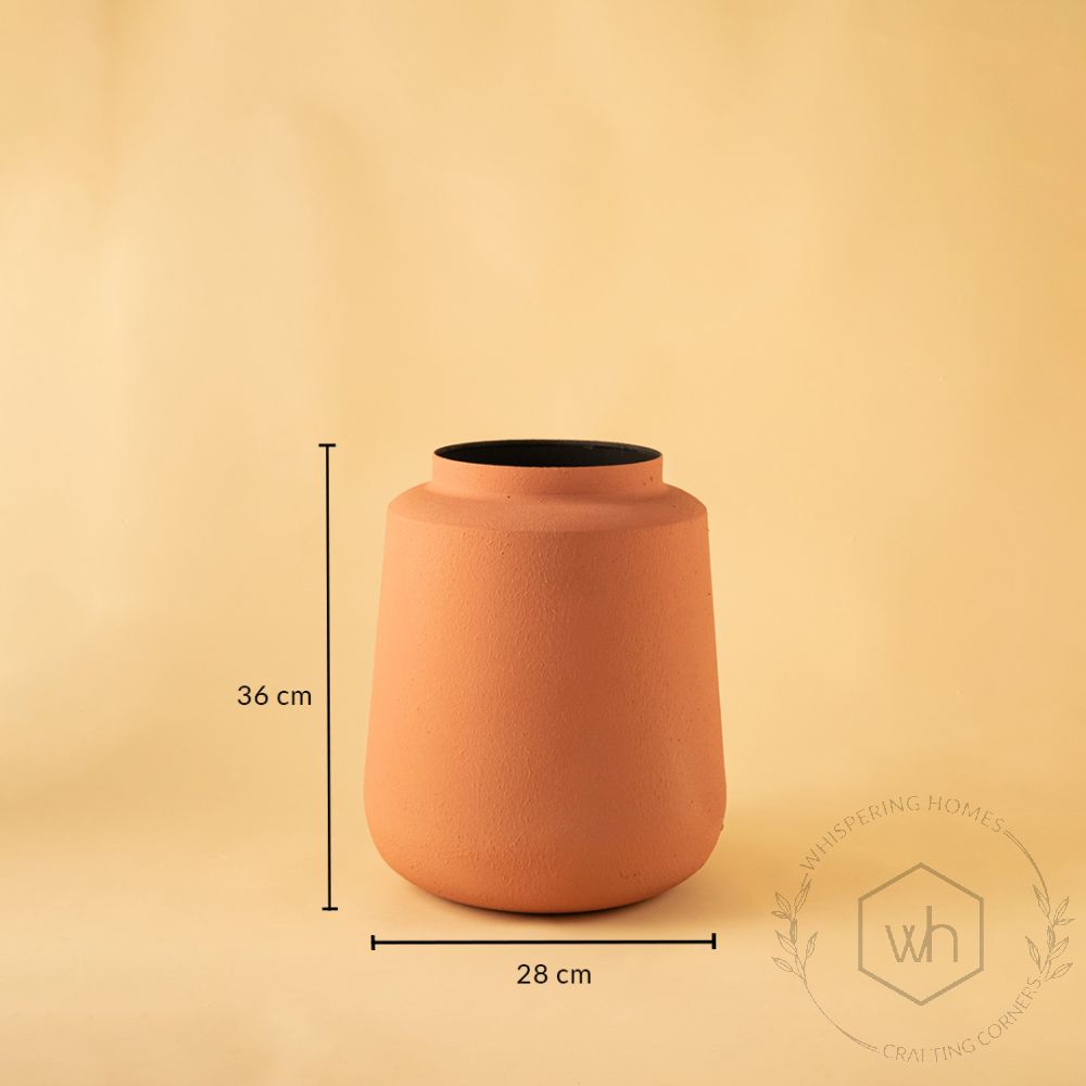 Cove Vase - Peach Dimensions